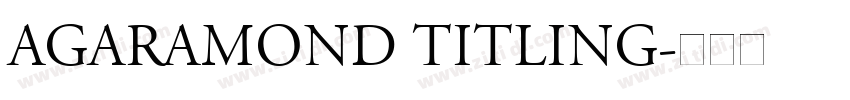 AGaramond Titling字体转换
